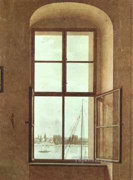 Vista desde el estudio de los pintores Romántico Caspar David Friedrich Pinturas al óleo